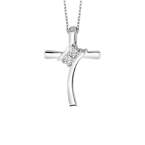 Sterling Silver Cross Diamond Necklace Moore Jewelers Laredo, TX