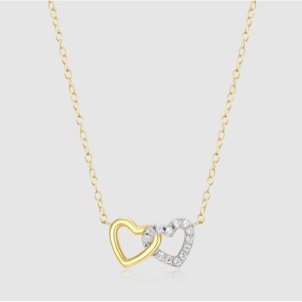 Sterling Silver Double Heart Necklace Moore Jewelers Laredo, TX