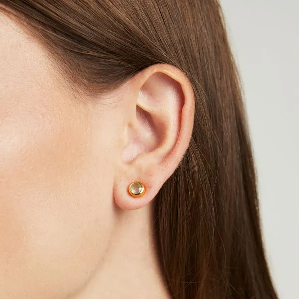 Plated Satin Stud Earrings Image 2 Moore Jewelers Laredo, TX