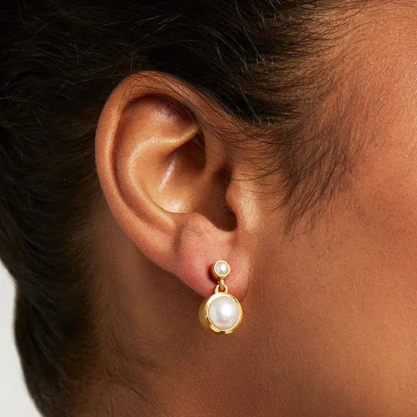 Plated Satin Drop Earrings Image 2 Moore Jewelers Laredo, TX