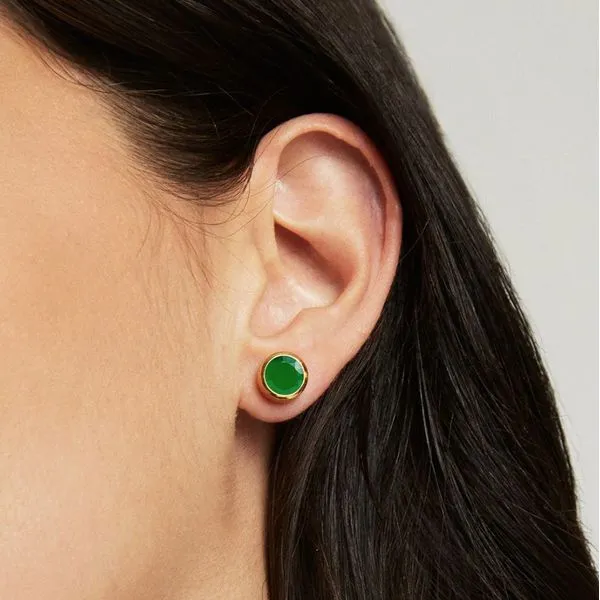 Plated Satin Stud Earrings Image 2 Moore Jewelers Laredo, TX