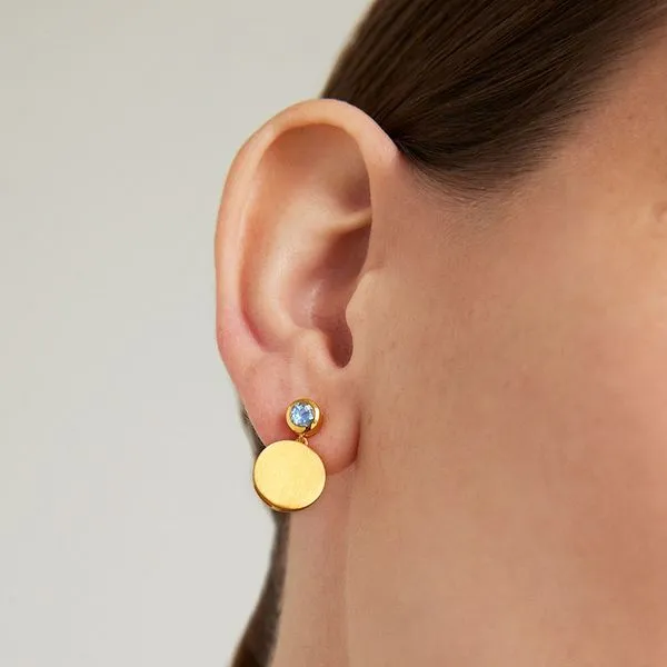 Plated Satin Mini DropEarrings Image 2 Moore Jewelers Laredo, TX