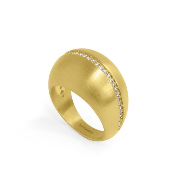 22K Yellow Gold Plated Satin Ring Moore Jewelers Laredo, TX