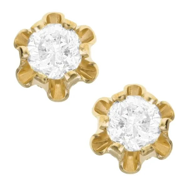 Children's 14K Yellow Gold Studs Moore Jewelers Laredo, TX