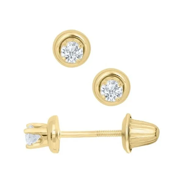 Children's 14K Yellow Gold Studs Moore Jewelers Laredo, TX