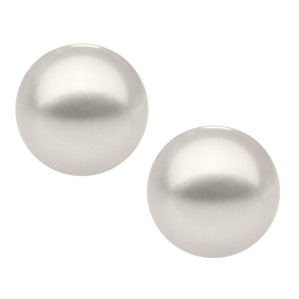 Children's 14K Gold Round Pearl Stud Earrings Moore Jewelers Laredo, TX