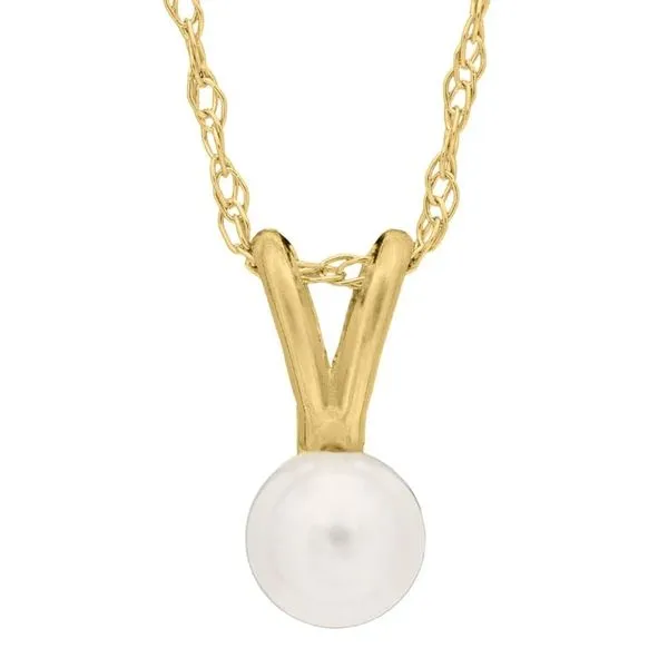 Children's 14K Yellow Gold Pearl Pendant Moore Jewelers Laredo, TX