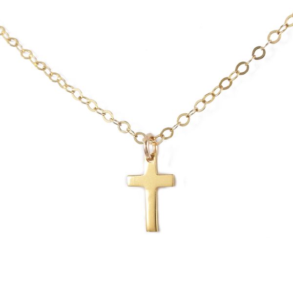 Children's 14K Yellow Gold Cross Necklace Moore Jewelers Laredo, TX
