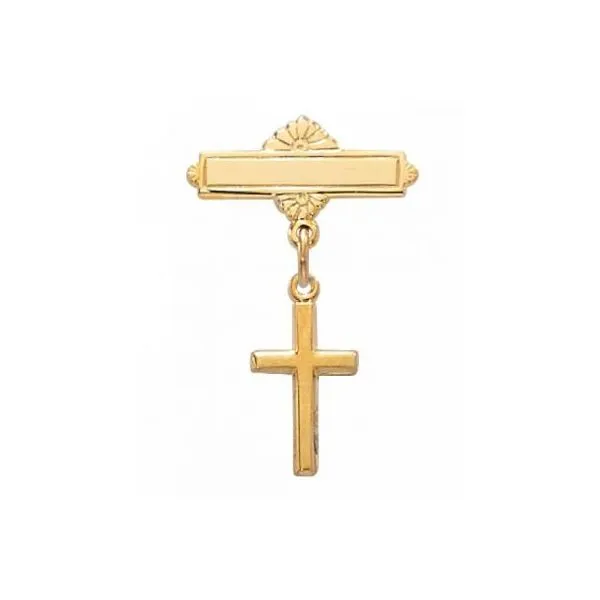 14K Yellow Gold Children's Cross Pin Moore Jewelers Laredo, TX