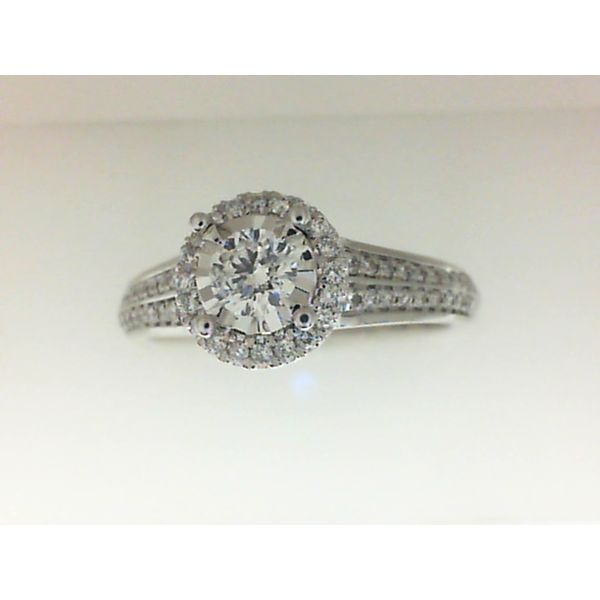White Gold Round Diamond Engagement Ring Morgan's Jewelers Winona, MN