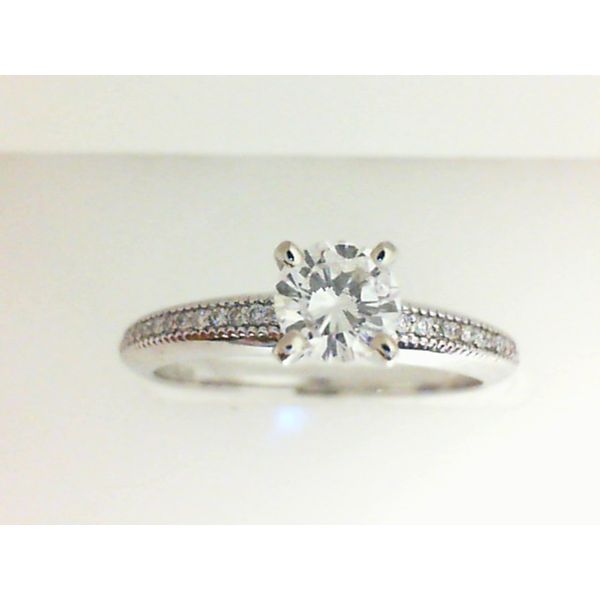 14K White Gold Diamond Engagement Ring Morgan's Jewelers Winona, MN
