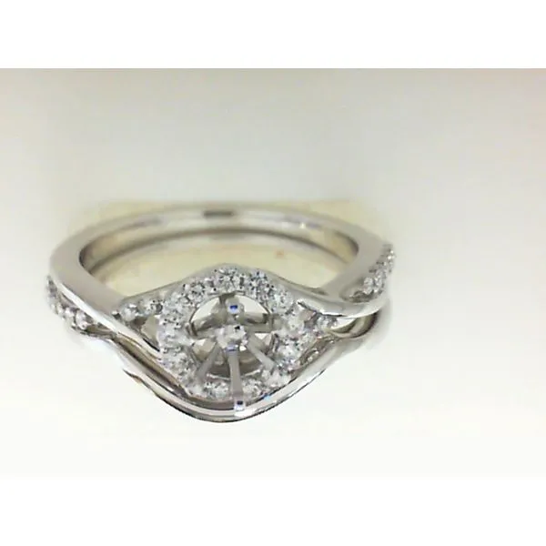 14K White Gold Wedding Set