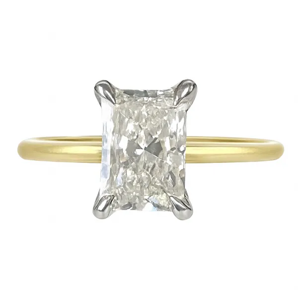 14K Two-Tone Yellow and White Gold Solitaire Engagement Ring Morgan's Jewelers Winona, MN