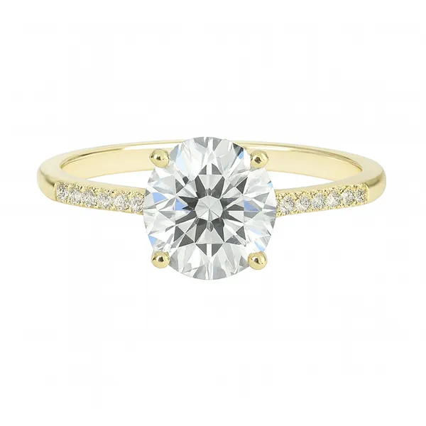 14K Yellow Gold Halo Engagement Ring Morgan's Jewelers Winona, MN