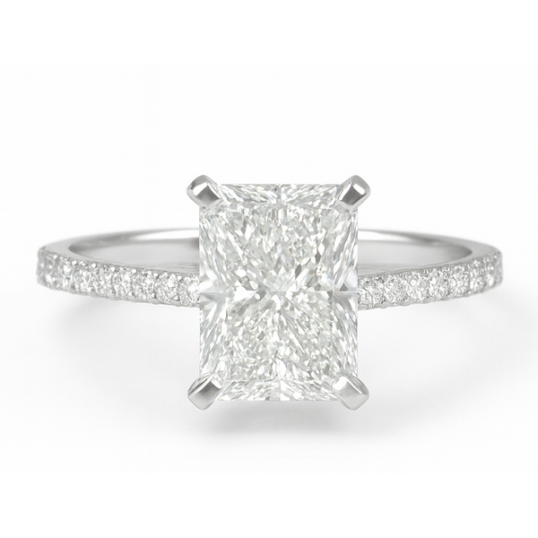 14Kt White Gold Radiant Diamond Engagement Ring Morgan's Jewelers Winona, MN