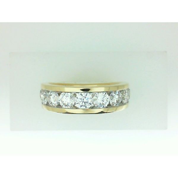 Men's 14Kt Yellow Gold Diamond Wedding Band Morgan's Jewelers Winona, MN