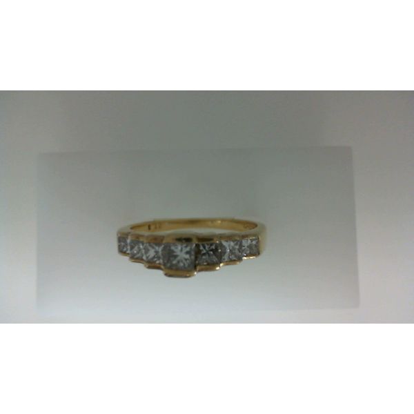 14K Yellow Gold Fashion Ring with Princess Diamonds Morgan's Jewelers Winona, MN