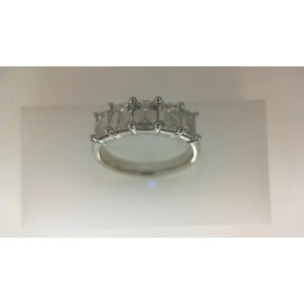 14K White Gold Fashion Ring with Emerald Labgrown Diamonds Morgan's Jewelers Winona, MN