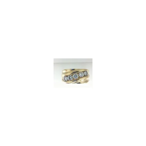 Men's 14K Yellow Gold Fashion Ring with 5 Diamonds Morgan's Jewelers Winona, MN