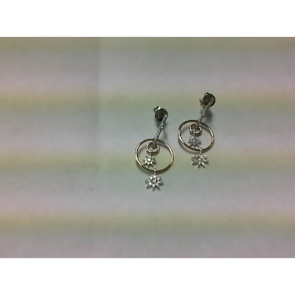 14K Yellow Gold Fashion Circle Star Earrings Morgan's Jewelers Winona, MN