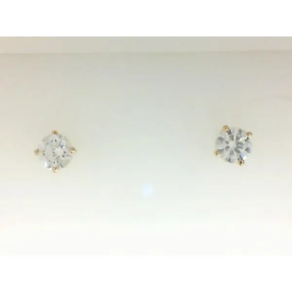 14K Yellow Gold Diamond Studs