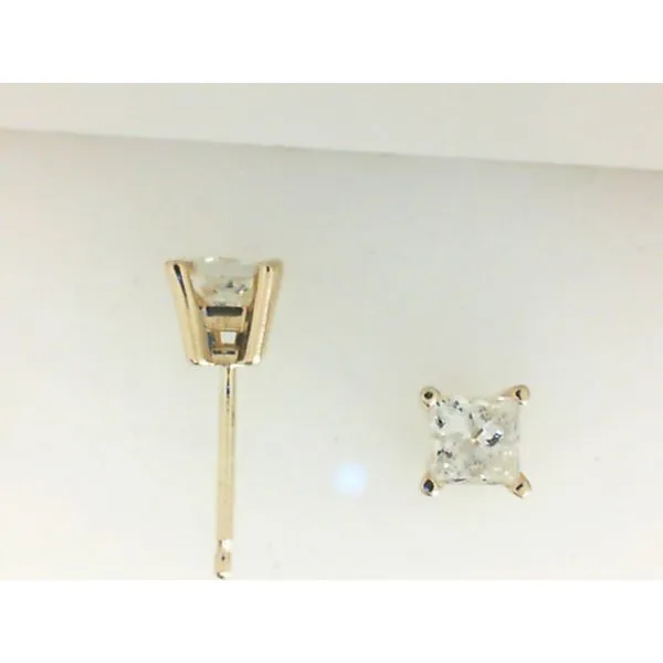 14K Yellow Gold Solitaire Earrings