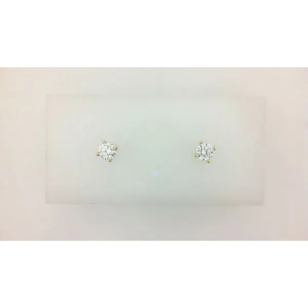 14Kt Yellow Gold Lab Grown Diamond Stud Earrings Morgan's Jewelers Winona, MN