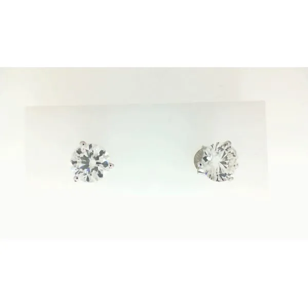 14Kt White Gold Stud Earrings