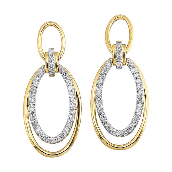 Gold Dangle Diamond Earrings Morgan's Jewelers Winona, MN