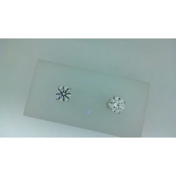 Lady's 14K White Gold Stud Earrings Morgan's Jewelers Winona, MN