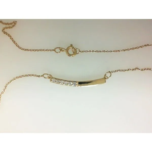 14Kt Yellow Gold Curved Bar Pendant similar item image