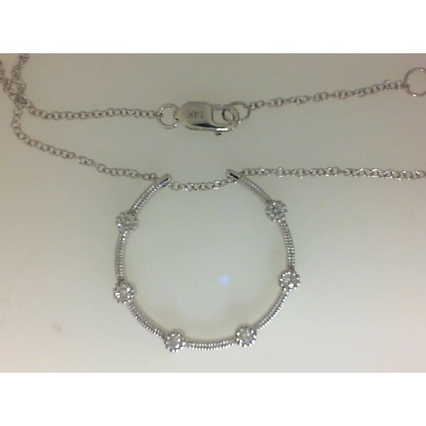 Lady's 14K White Gold Pendant with 0.16CTW Round Diamonds Morgan's Jewelers Winona, MN
