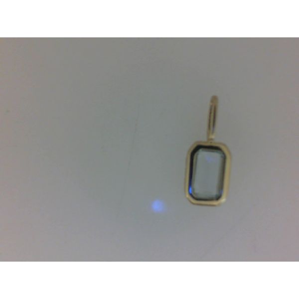 Yellow Gold Blue Topaz Charm Morgan's Jewelers Winona, MN