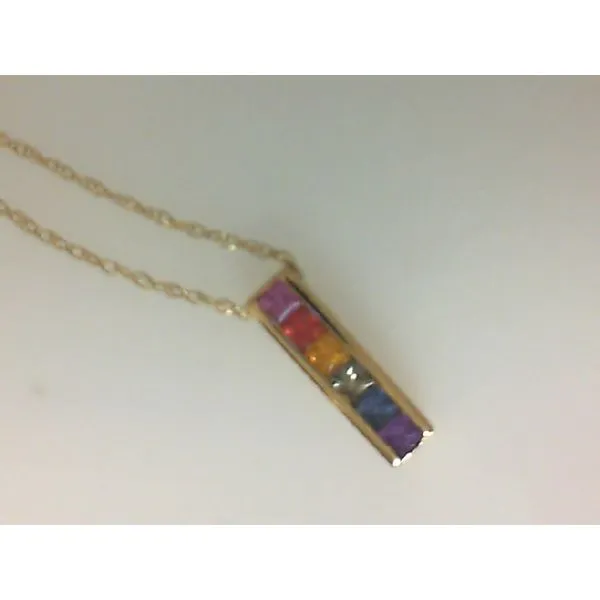 Genuine Stone Pendant Necklace in 14Kt Yellow Gold Morgan's Jewelers Winona, MN