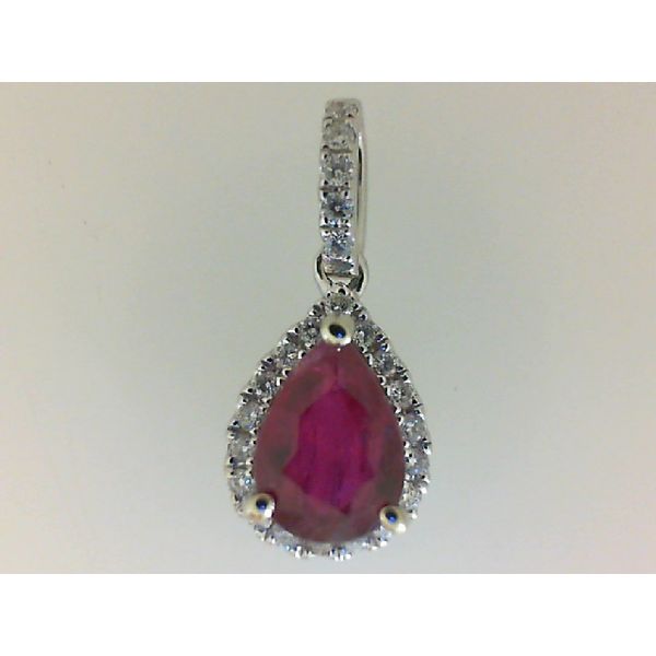 14K White Gold Sapphire Pendant Morgan's Jewelers Winona, MN