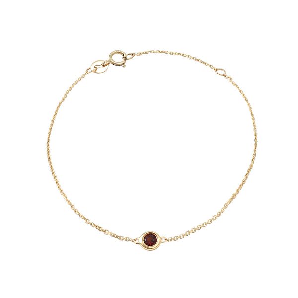 14K Yellow Gold Garnet Bracelet Morgan's Jewelers Winona, MN