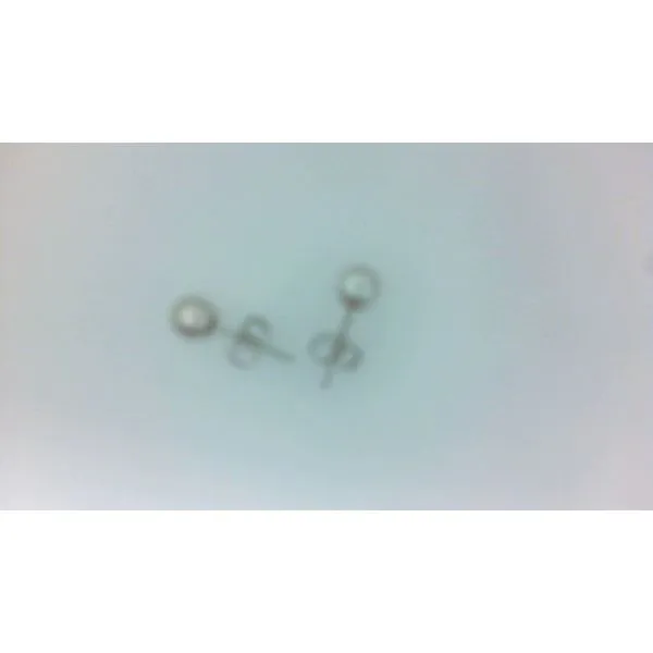 14K White Gold Japanese Cultured Pearl Stud Earrings Morgan's Jewelers Winona, MN