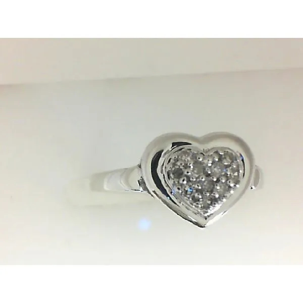 14K White Gold Heart Shaped Diamond Ring Morgan's Jewelers Winona, MN