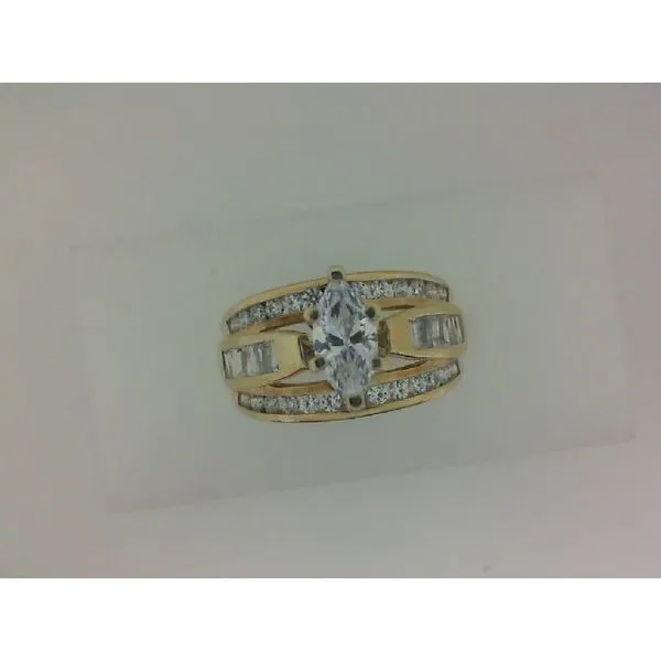 10Kt Yellow Gold Ring with CZ's Morgan's Jewelers Winona, MN