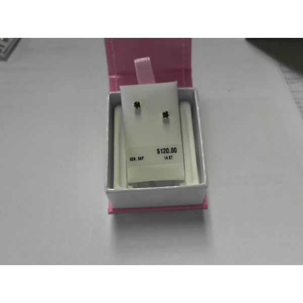 Child's 14K Yellow Gold Sapphire Stud Earrings Morgan's Jewelers Winona, MN