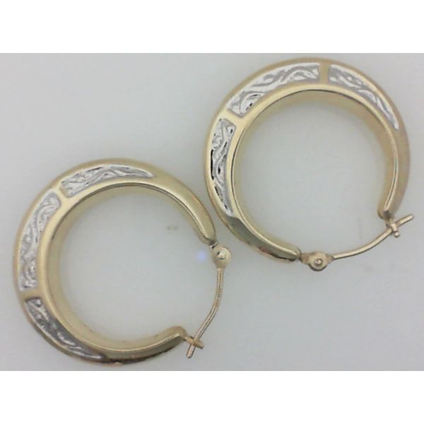 Two-Tone Earrings in 14Kt Gold Morgan's Jewelers Winona, MN