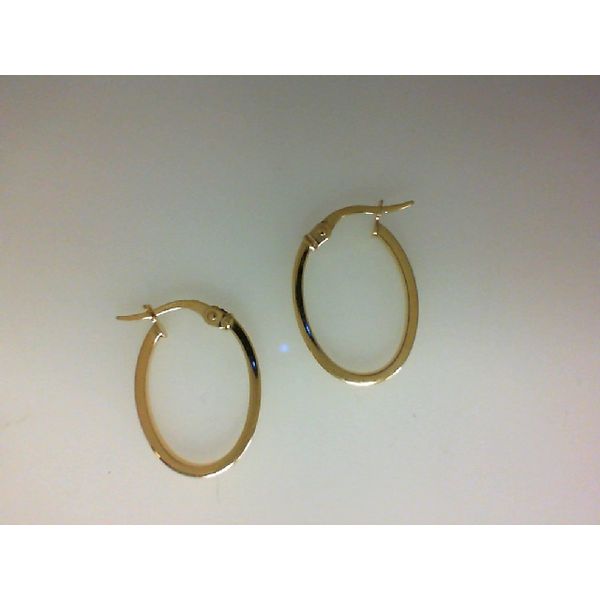Small Oval 14Kt Yellow Gold Hoop Earrings Morgan's Jewelers Winona, MN