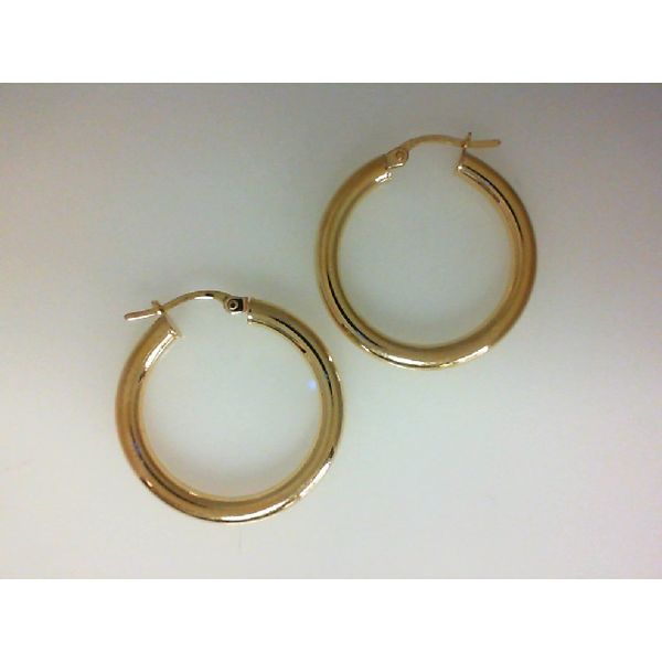14Kt Yellow Gold 20mm Round Hoops Morgan's Jewelers Winona, MN