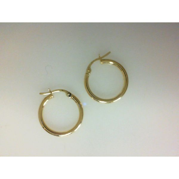 14Kt Yellow Gold Small Hoop Earrings Morgan's Jewelers Winona, MN