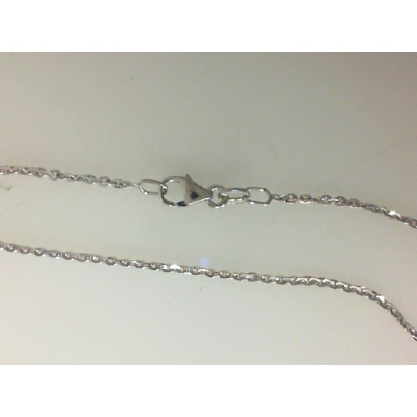 14Kt White Gold Diamond Cut Oval Cable Link Chain Morgan's Jewelers Winona, MN