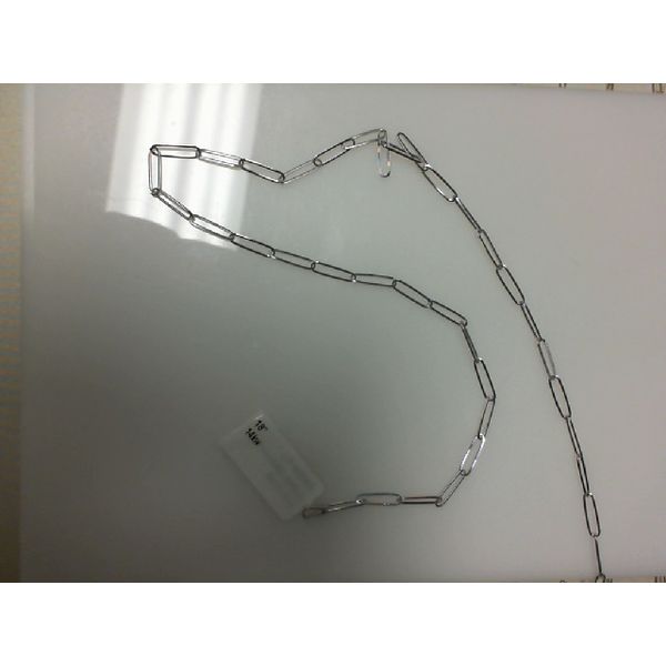 14K White Gold Elongated Link Chain Morgan's Jewelers Winona, MN