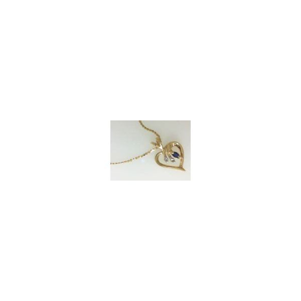 14K Yellow Gold Chain with Heart Pendant Morgan's Jewelers Winona, MN