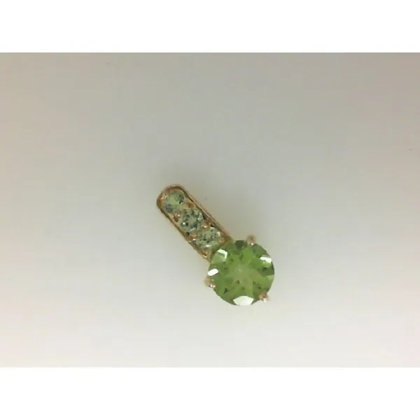 Yellow Gold Peridot Charm Pendant Morgan's Jewelers Winona, MN