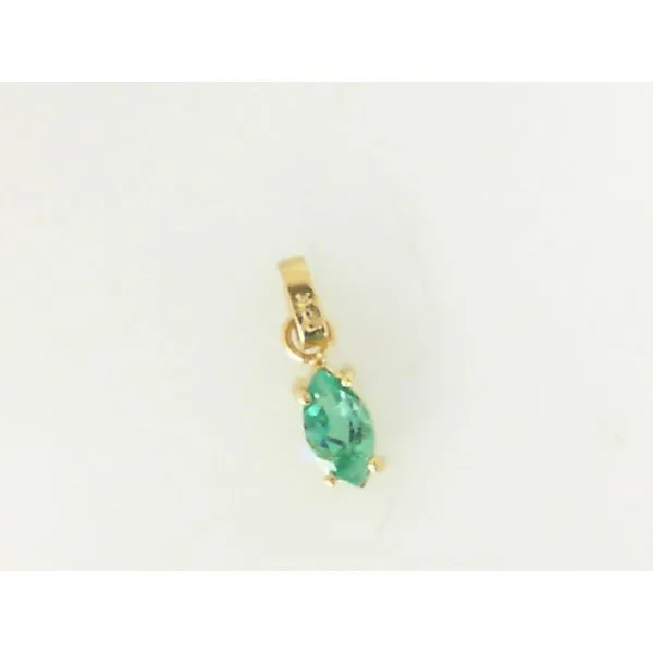 Yellow Gold Emerald Charms Pendant Morgan's Jewelers Winona, MN