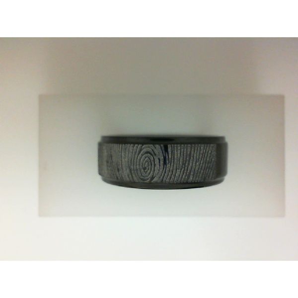 Zirconium Fingerprint Wedding Band Morgan's Jewelers Winona, MN